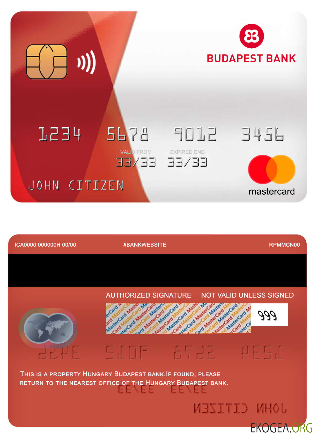 Hongrie Budapest banque mastercard